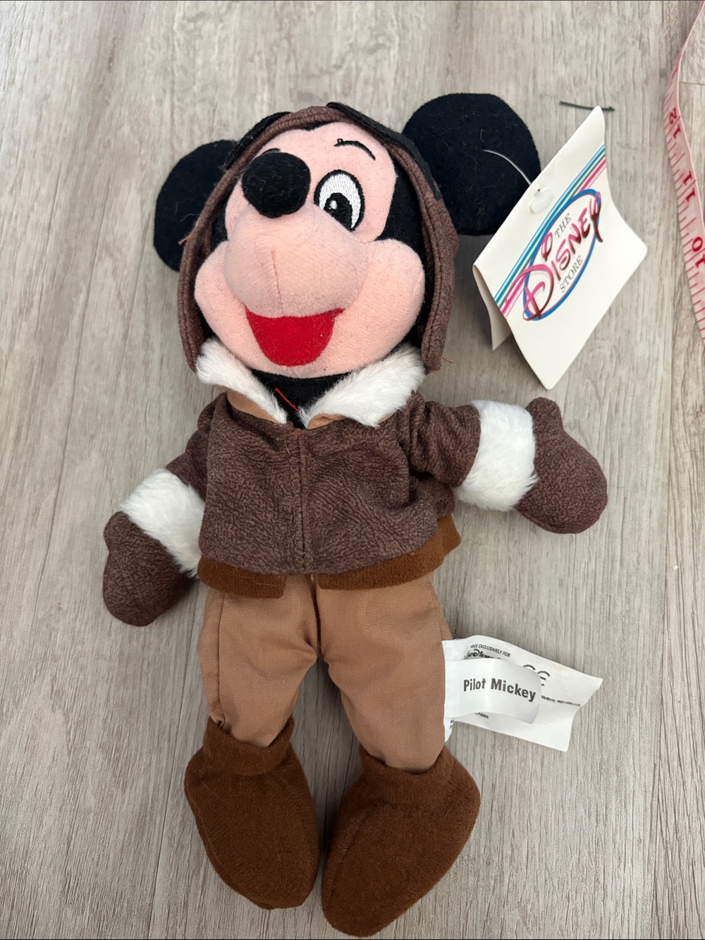 Disney Pilot Mickey Plush Toy - Black, Brown, Pink, Red
